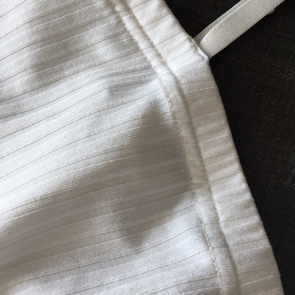 White Cropped Tank Top - Picture 3 of 3